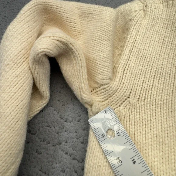 Faherty Ivory Button-Front Wool Cardigan - Picture 3 of 16